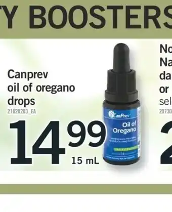 Fortinos Canprev oil of oregano drops offer