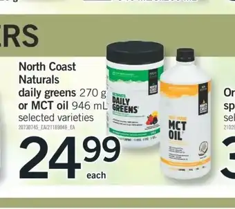 Fortinos North coast naturals daily greens offer