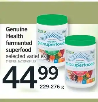 Fortinos Genuine health fermented superfood offer