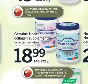 Fortinos Genuine Health Collagen Supplent offer