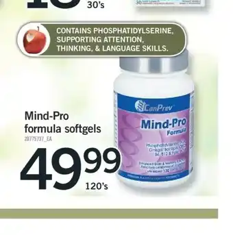 Fortinos Mind-pro formula softgels offer