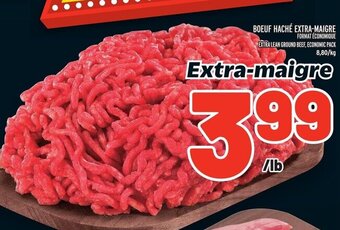 Metro BOEUF HACHÉ EXTRA-MAIGRE FORMAT ÉCONOMIQUE EXTRA LEAN GROUND BEEF, ECONOMIC PACK offer