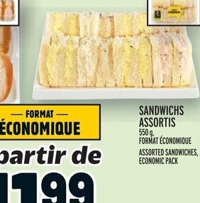 Metro SANDWICHS ASSORTIS offer