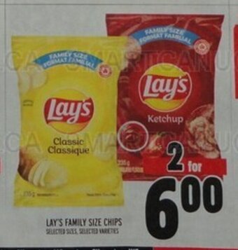 Metro LAY'S FAMILY SIZE CHIPS offer