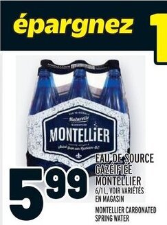 Metro EAU DE SOURCE GAZEIFIEE MONTELLIER offer