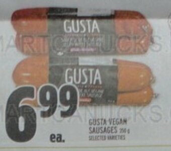 Metro GUSTA VEGAN SAUSAGES offer