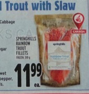 Metro SPRINGHILLS RAINBOW TROUT FILLETS offer