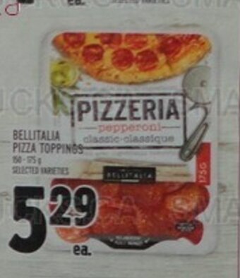 Metro BELLITALIA PIZZA TOPPINGS offer