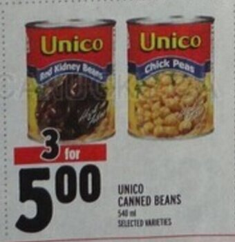 Metro UNICO CANNED BEANS offer