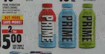Metro PRIME HYDRATION SPORTS DRINKS offer