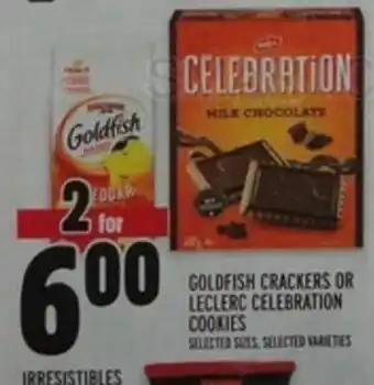 Metro GOLDFISH CRACKERS OR LECLERC CELEBRATION COOKIES offer