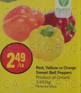 FreshCo Red, Yellow or Orange Sweet Bell Peppers offer