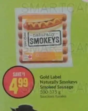 FreshCo Gold Label Naturally Smokeys Smoked Sausage offer