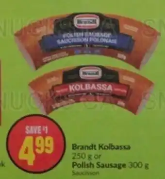 FreshCo Brandt Kolbassa or Polish Sausage offer