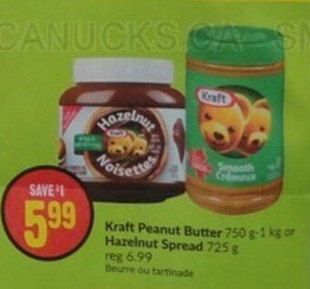 FreshCo Kraft Peanut Butter or Hazelnut Spread offer