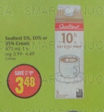 FreshCo Sealtest 5%, 10% or 35% Cream offer