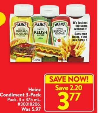 Walmart Heinz condiments 3-pack offer