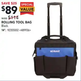 Lowe's Rolling tool bag offer