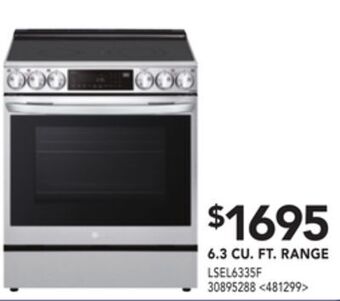 Lowe's Lg 6.3 cu. ft. range offer
