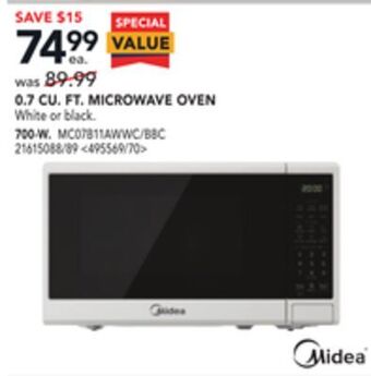 Lowe's Midea 0.7 cu. ft. microwave oven 700 w offer