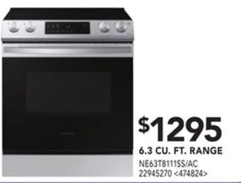 Lowe's Samsung 6.3 cu. ft. range offer