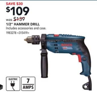 Lowe's Bosch 1/2 hammer drill offer
