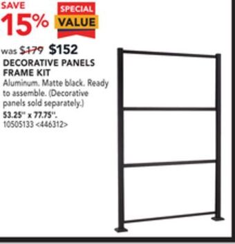 Lowe's Barrette decorative panels frame kit 53.25 x 77.75 offer