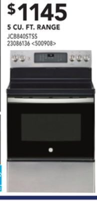 Lowe's Ge 5 cu. ft. range offer