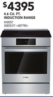 Lowe's Bosch 4.6 cu. ft. induction range offer