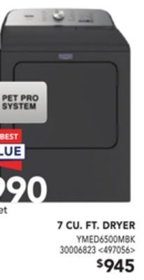 Lowe's Maytag 7 cu. ft. dryer offer