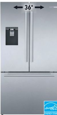 Lowe's Bosch 21.6. cu. ft. refrigerator offer