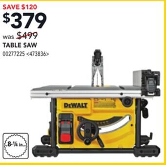 Lowe's Dewalt table saw offer