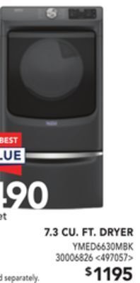 Lowe's Maytag 7.3 cu. ft. dryer offer