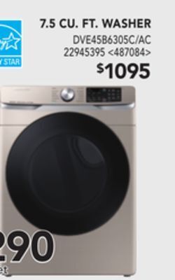Lowe's Samsung 7.5 cu. ft. dryer offer