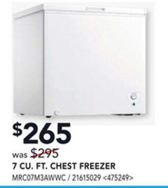 Lowe's Midea 7 cu. ft. chest freezer offer
