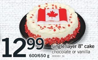 Fortinos Single layer 8 cake, 600/650 g offer