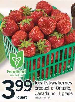 Fortinos Local strawberries offer
