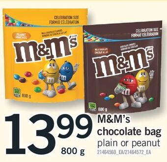Fortinos M & m's chocolate bag, 800 g offer