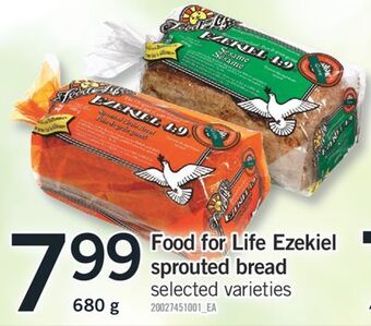 Fortinos Food for life ezekiel sprouted bread, 680 g offer