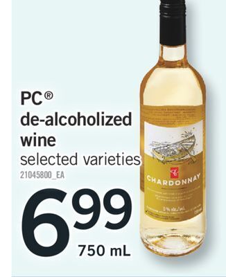 Fortinos Pc de-alcoholized wine, 750 ml offer