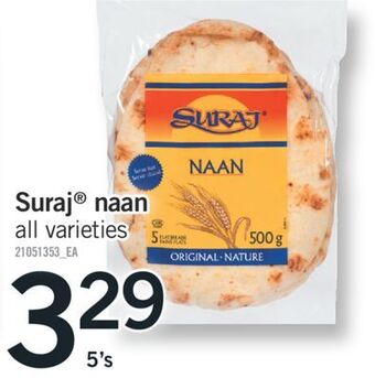 Fortinos Suraj® naan, 5's offer