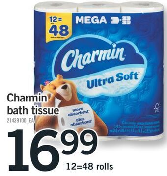 Fortinos Charmin bath tissue, 12=48 rolls offer