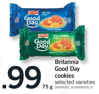Fortinos Britannia good day cookies, 75 g offer