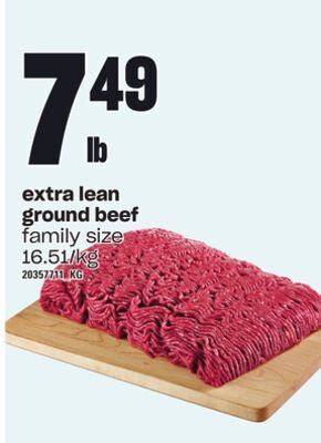 Loblaws Extra lean ground beef offer