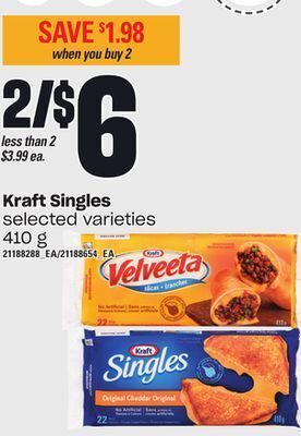 Loblaws Kraft singles, 410 g offer