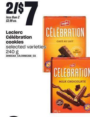 Loblaws Leclerc célébration cookies, 240 g offer