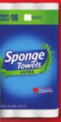 Loblaws Spongetowels® paper towels, 12 giant rolls = 18 rolls offer