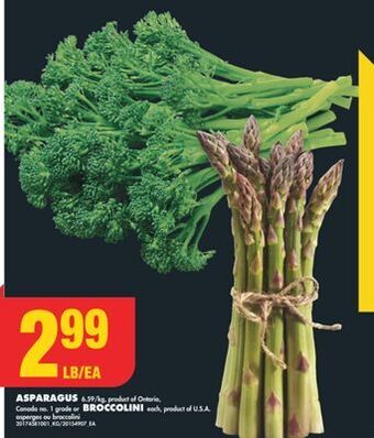 No Frills Asparagus or broccolini offer