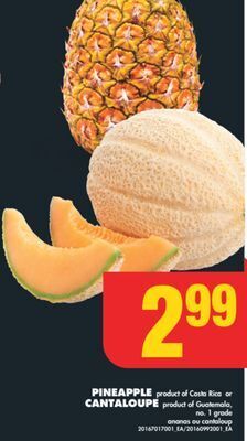 No Frills Pineapple or cantaloupe offer