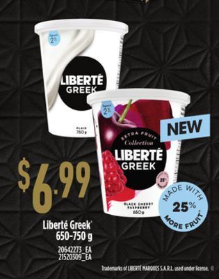 Loblaws Liberté greek®, 650-750 g offer
